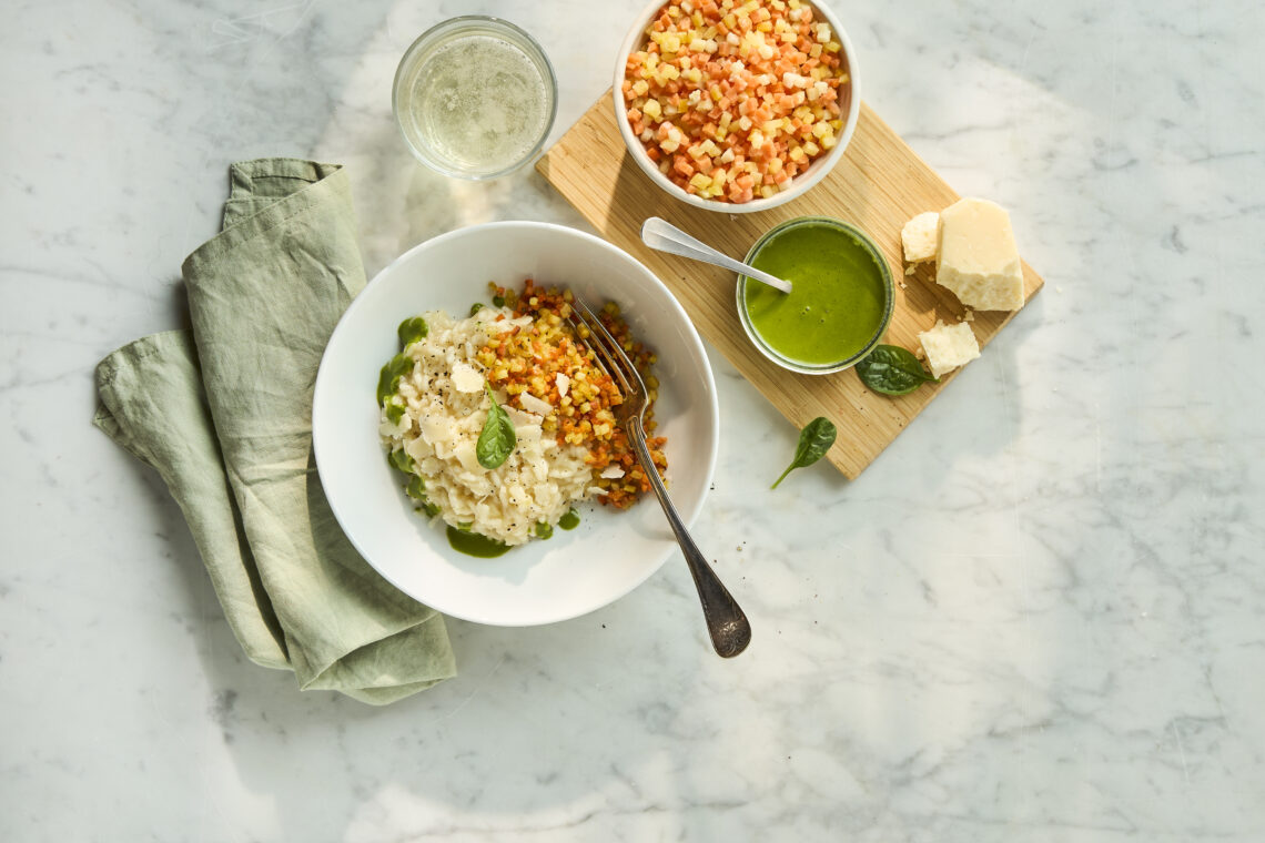 Magnihill - Risotto med økologiske grøntsager, finthakket